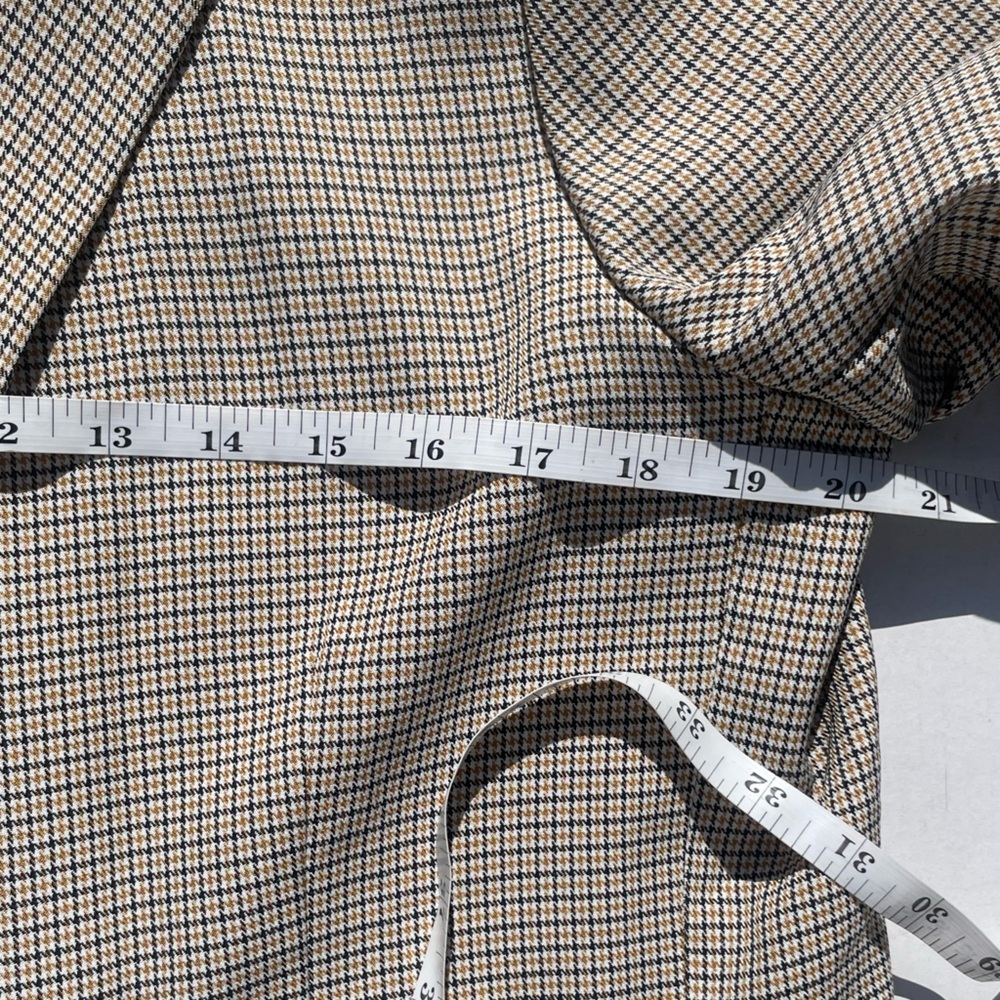 Black & Tan Micro-check Oversized Blazer | Medium (Fits Large) - Picture 5 of 8